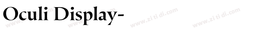 Oculi Display字体转换